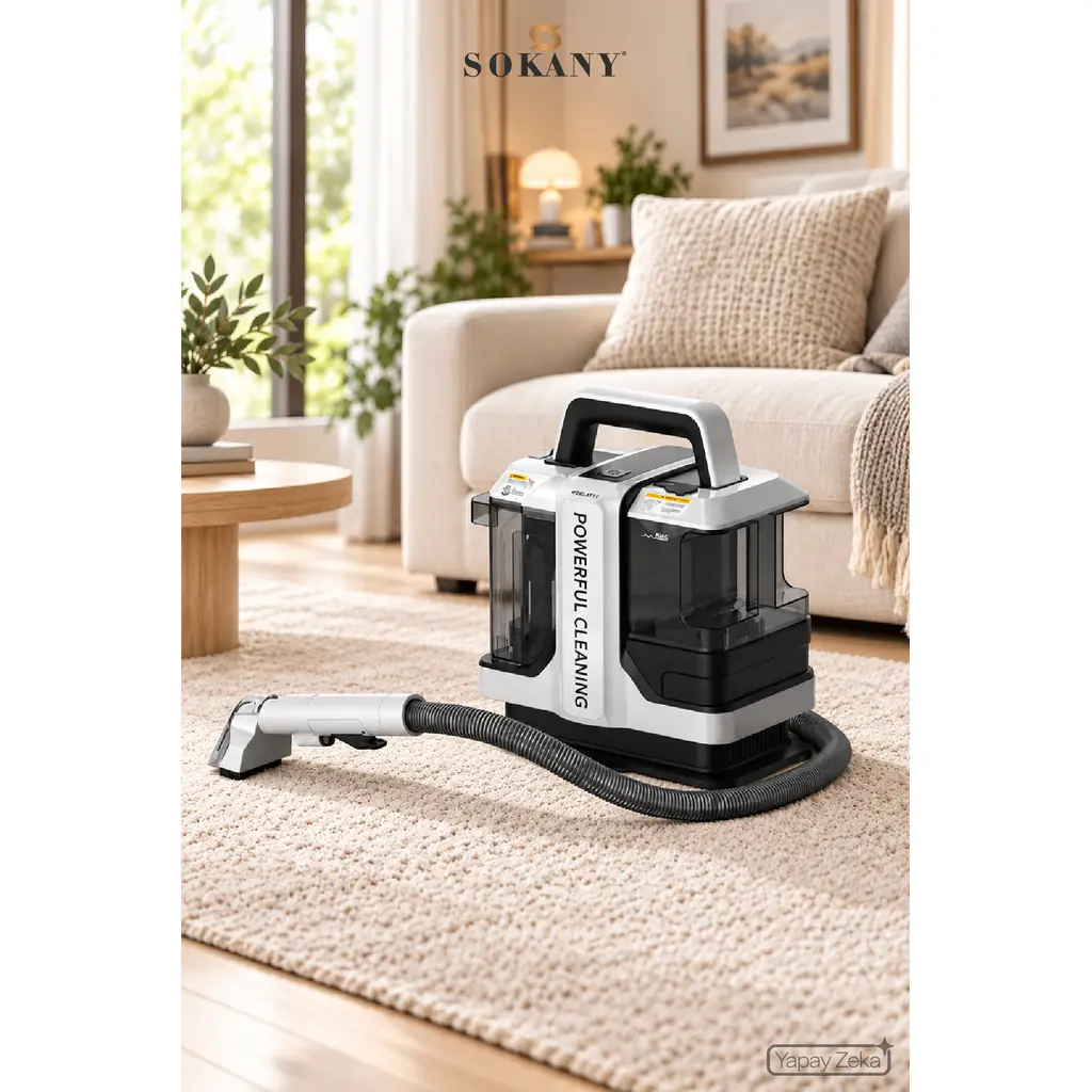 SOKANY 1800 W Portatif Halı ve Koltuk Yıkama Makinesi – Çok Başlıklı, 1,08 L SK-13065