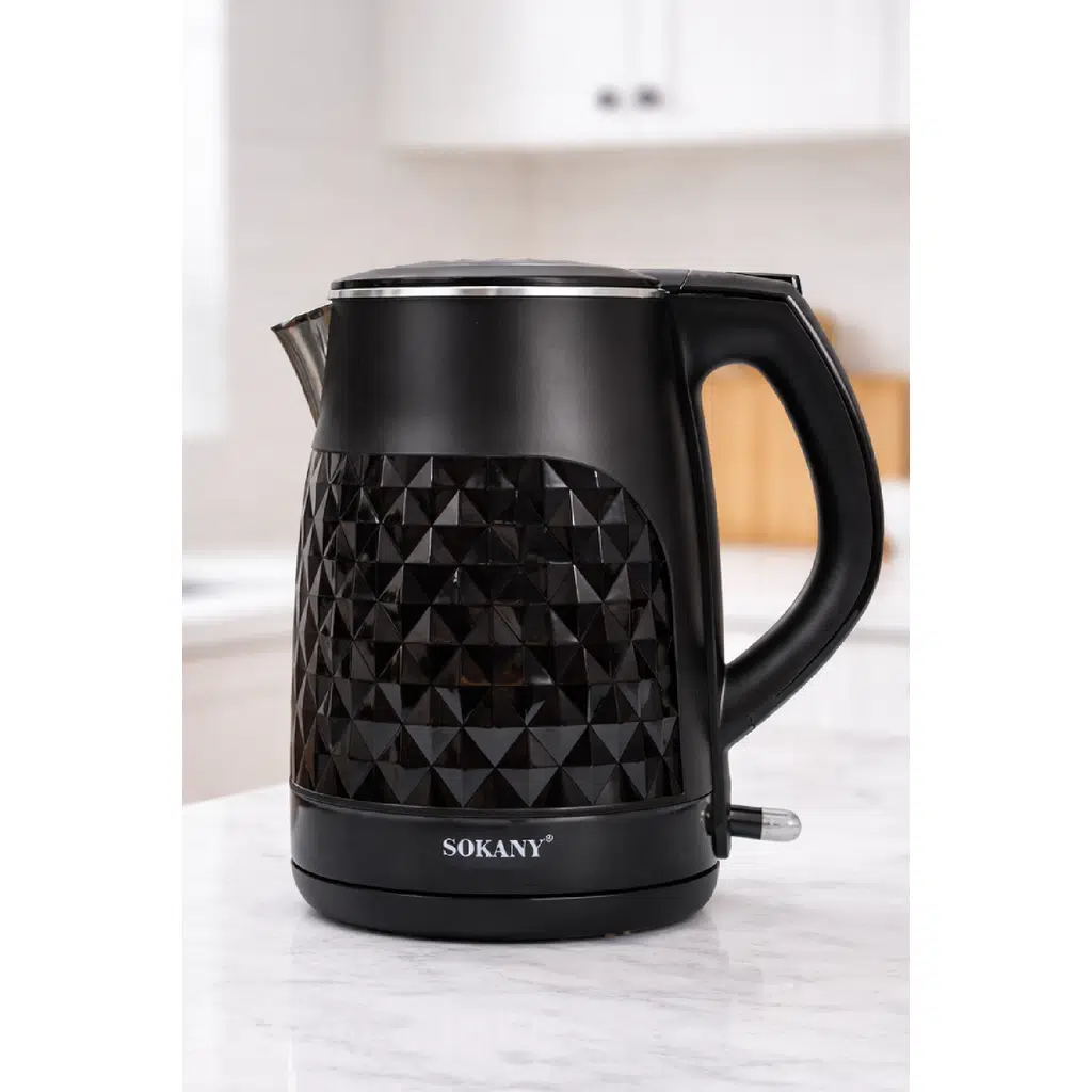 Sokany Siyah 1.5L Geniş Kapasiteli Elektrikli Kettle SK-SH-1090