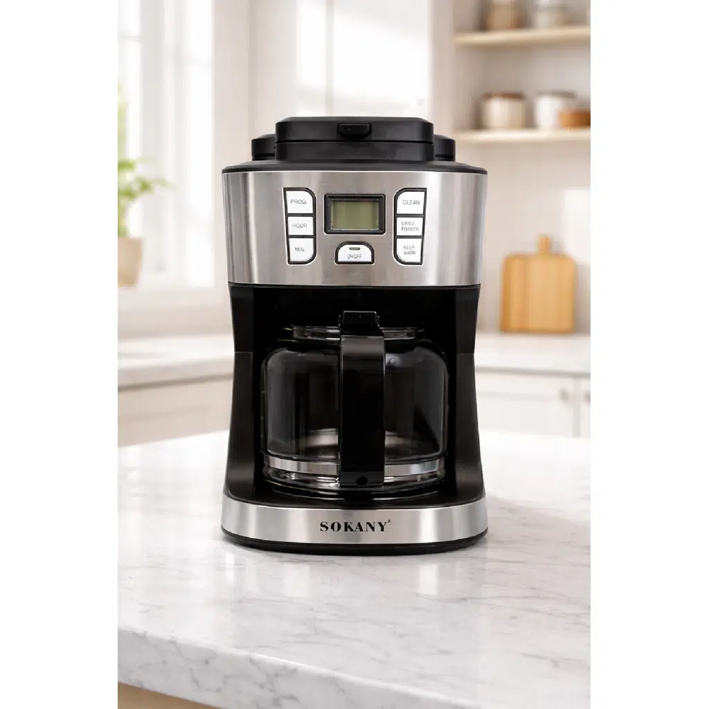 Sokany Öğütücülü Filtre Kahve Makinesi 2’si 1 Arada SK-506E