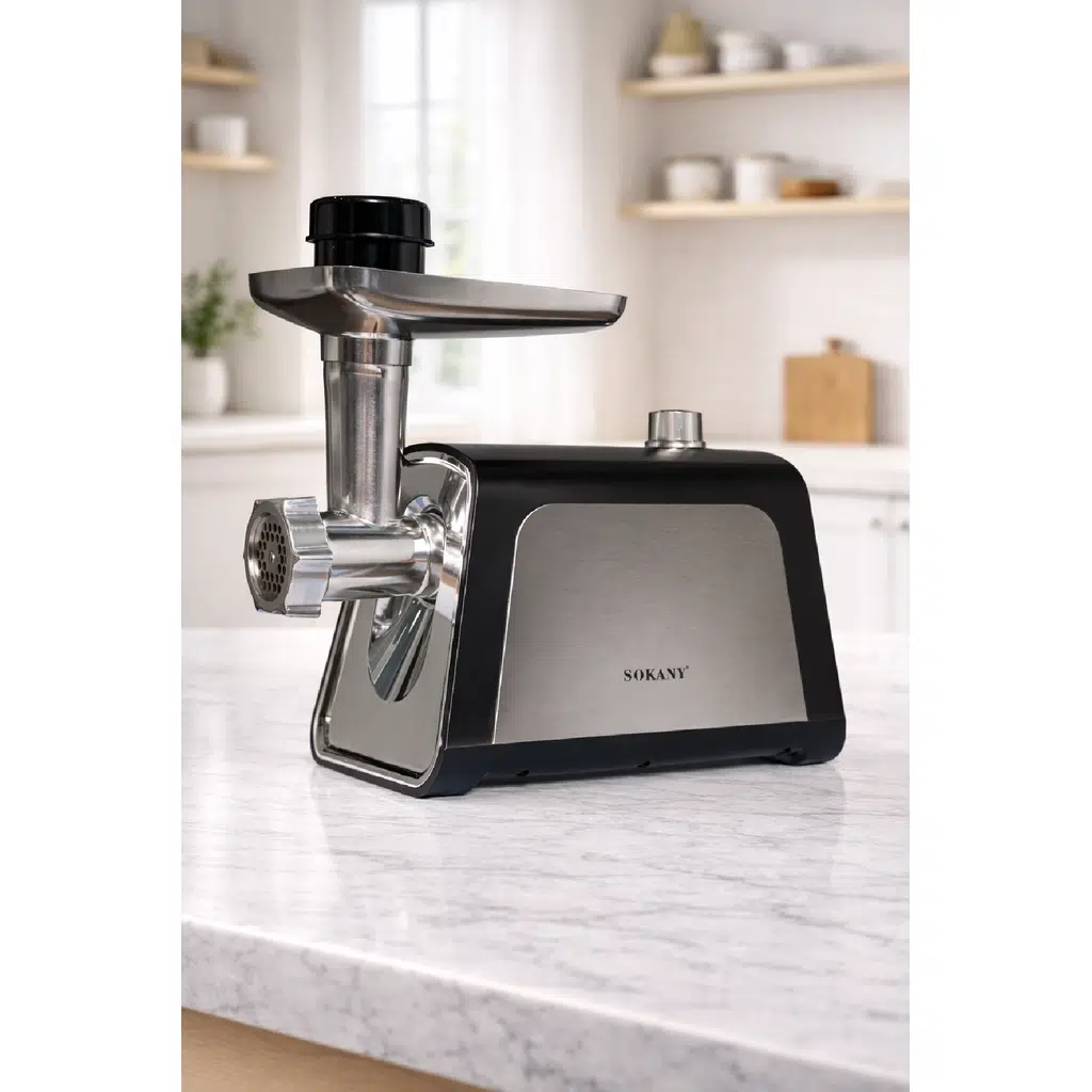 Sokany 2900W Elektrikli Kıyma Makinesi Reverse Fonksiyonlu Paslanmaz Çelik Ev Tipi Et Çekme Makinesi SK-06045