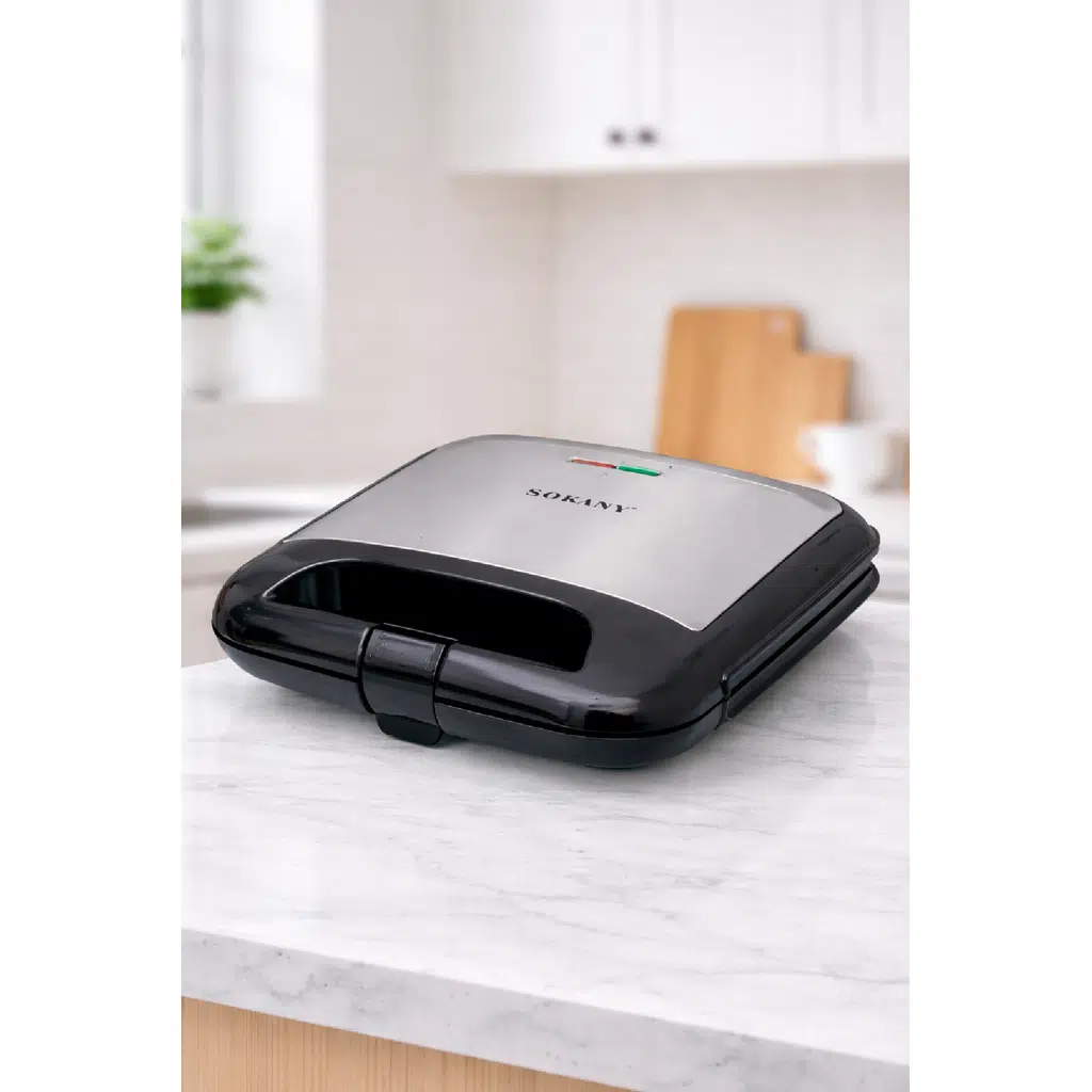 Sokany Mini Tost Makinesi Yapışmaz Plakalı Dikey Saklanabilir SK-08053