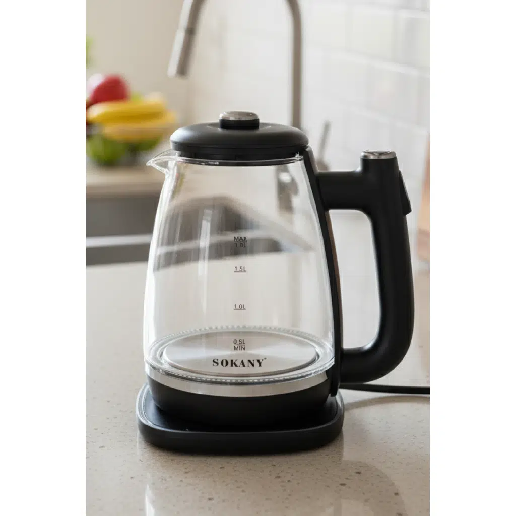 Sokany 1800W Cam Elektrikli Kettle 1.8L SK-09034