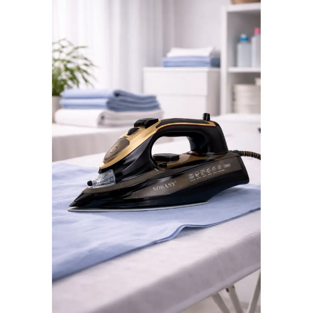 Sokany Seramik Tabanlı Buharlı Ütü 390ml Geniş Su Hazneli SK-11027