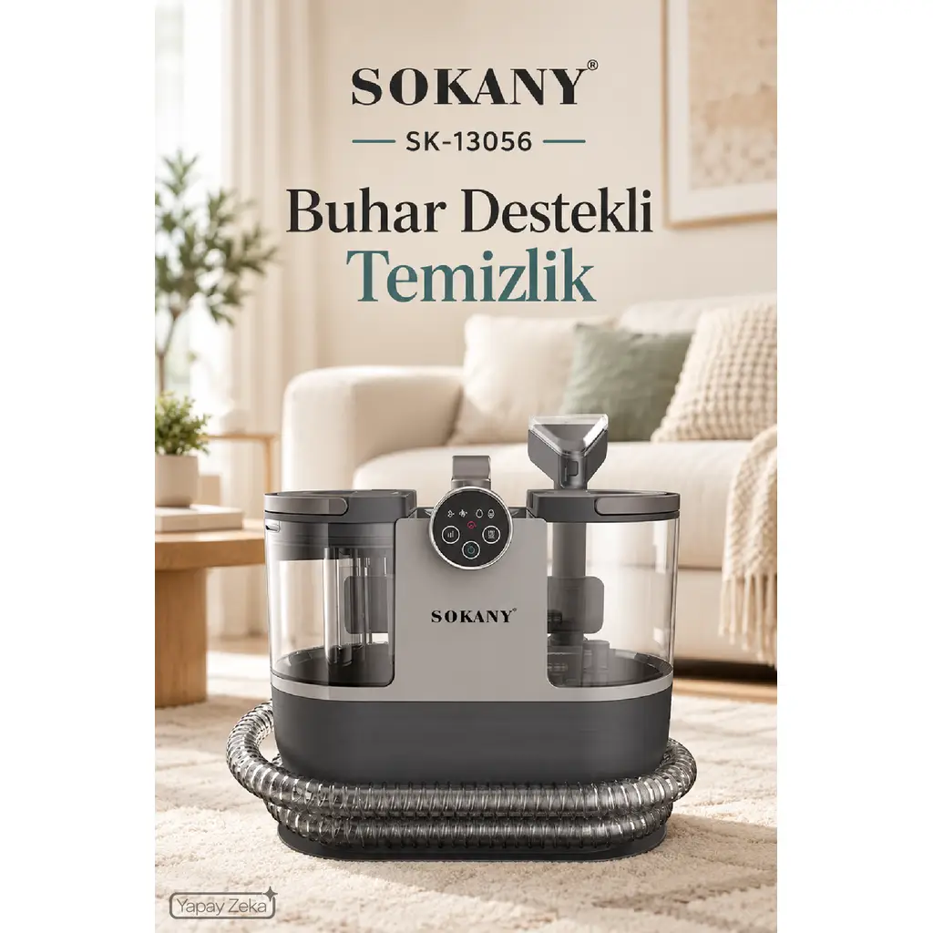 SOKANY SK-13056 2000 W Portatif Halı ve Koltuk Yıkama Makinesi – 1,6 L